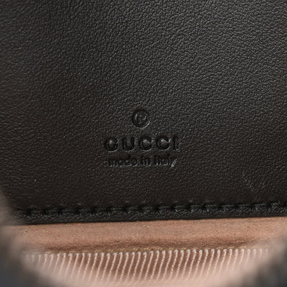 Gucci Calfskin Matelasse Mini GG Marmont Chain Crossbody Bag Black 6 of 9