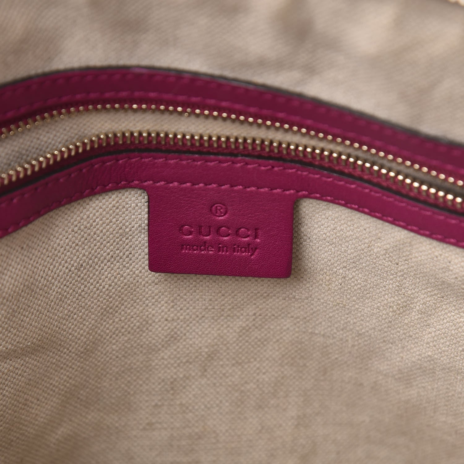 Gucci Patent Microguccissima Small Nice Top Handle Dome Bag Bright Bouganville 6 of 10