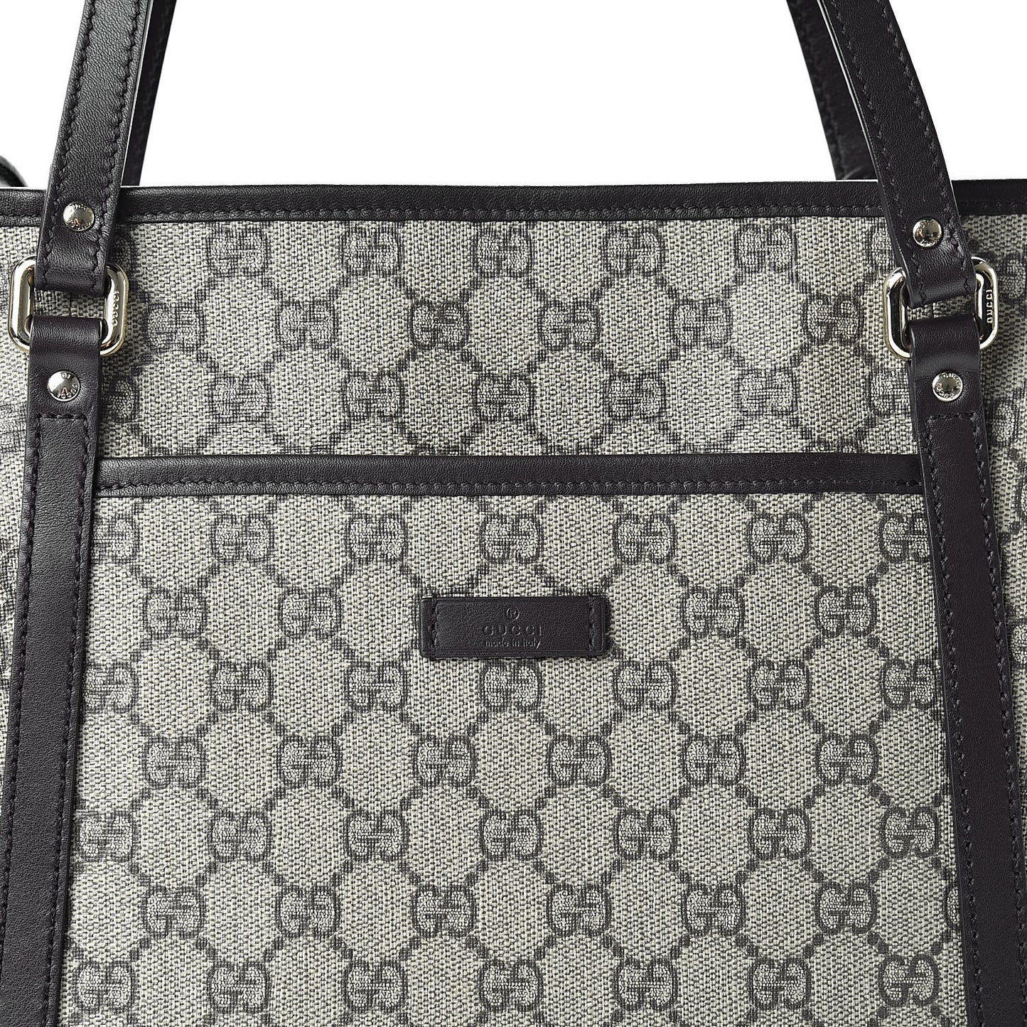 GG Supreme Monogram Medium Joy Tote Dark Brown