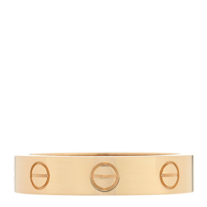 Cartier 18K Yellow Gold Diamond 4mm LOVE Wedding Band Ring 51 5.75 3 of 4