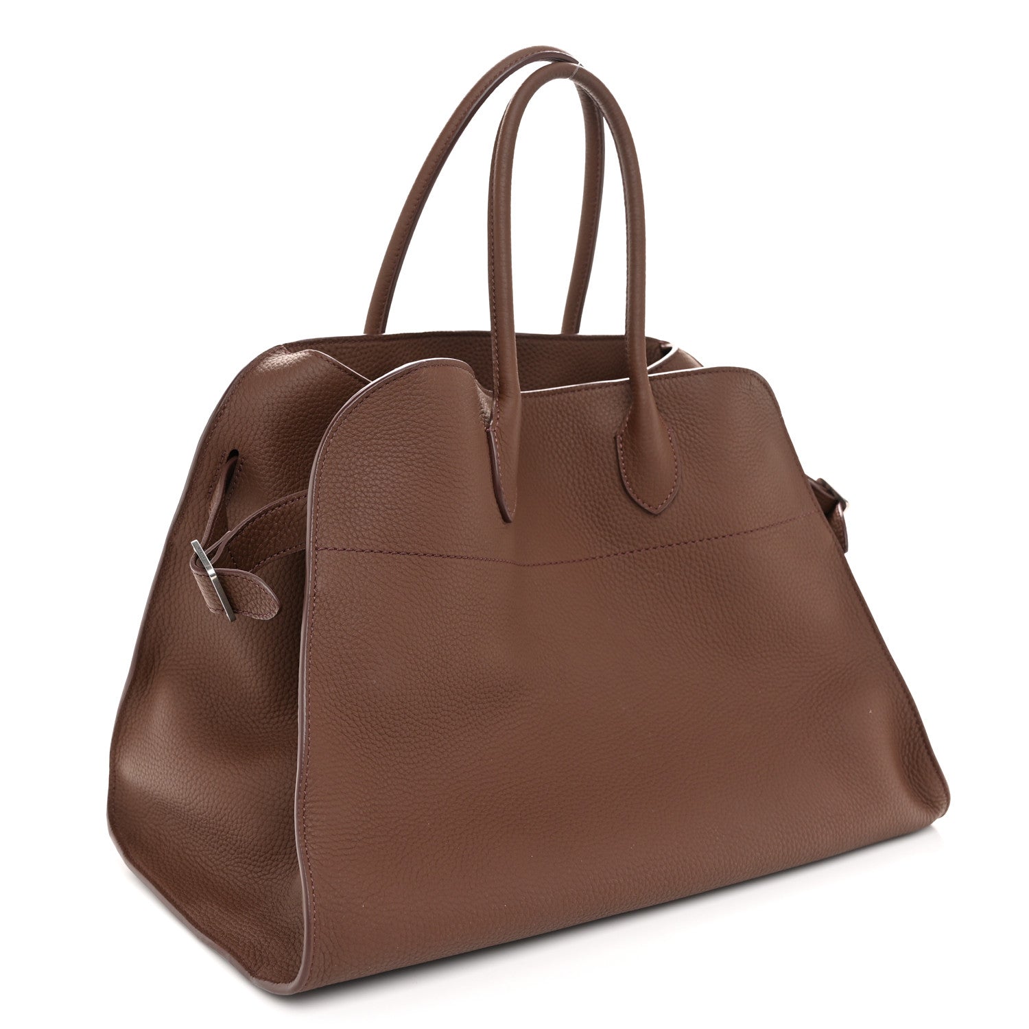 The Row Matte Grained Calfskin Soft Margaux 15 Dark Mocha 3 of 10