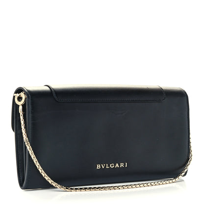 Bulgari Calfskin Serpenti Forever Chain Wallet Black 2 of 12