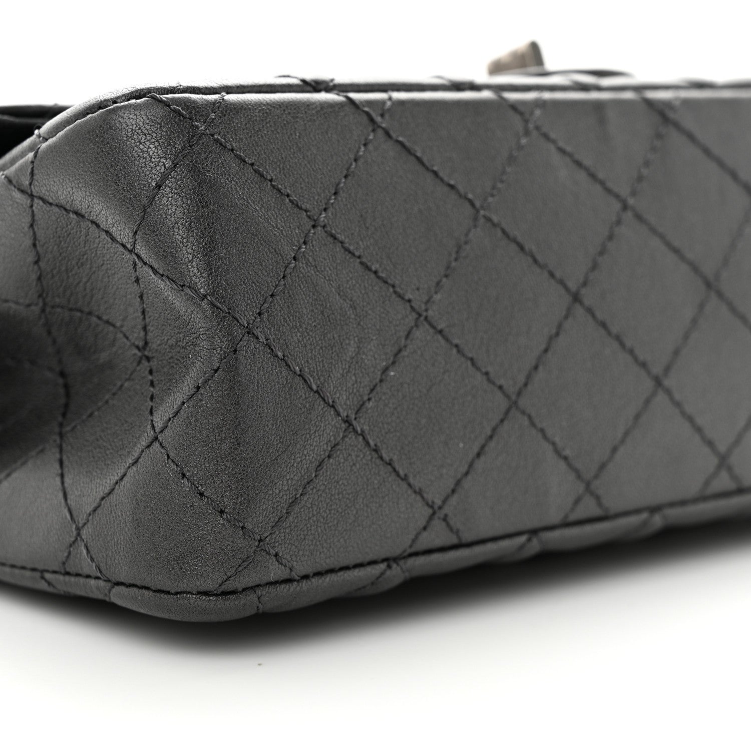 Chanel Metallic Sheepskin Quilted 2.55 Reissue 225 Flap Charcoal 9 of 11