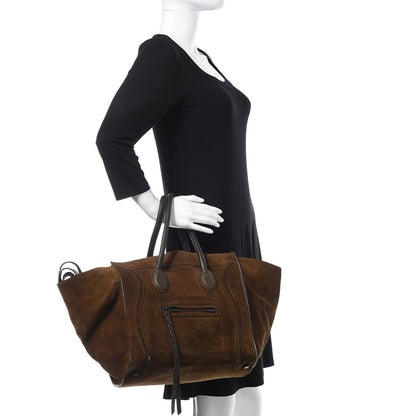 Celine Suede Medium Phantom Luggage Olive 2 of 18