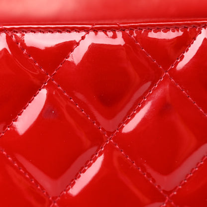 Chanel Patent Quilted Jumbo Single Flap Red 12 of 12