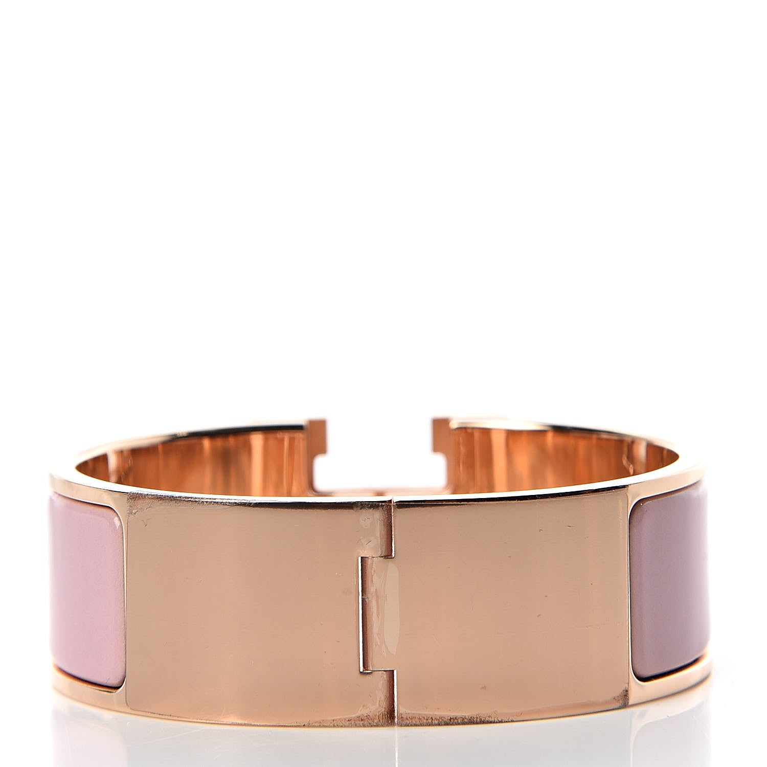Hermes Enamel Wide Clic Clac H Bracelet PM Rose Nacarat 3 of 5