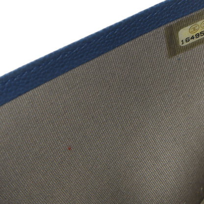 Chanel Caviar Sevruga CC Long Flap French Wallet Blue 8 of 8