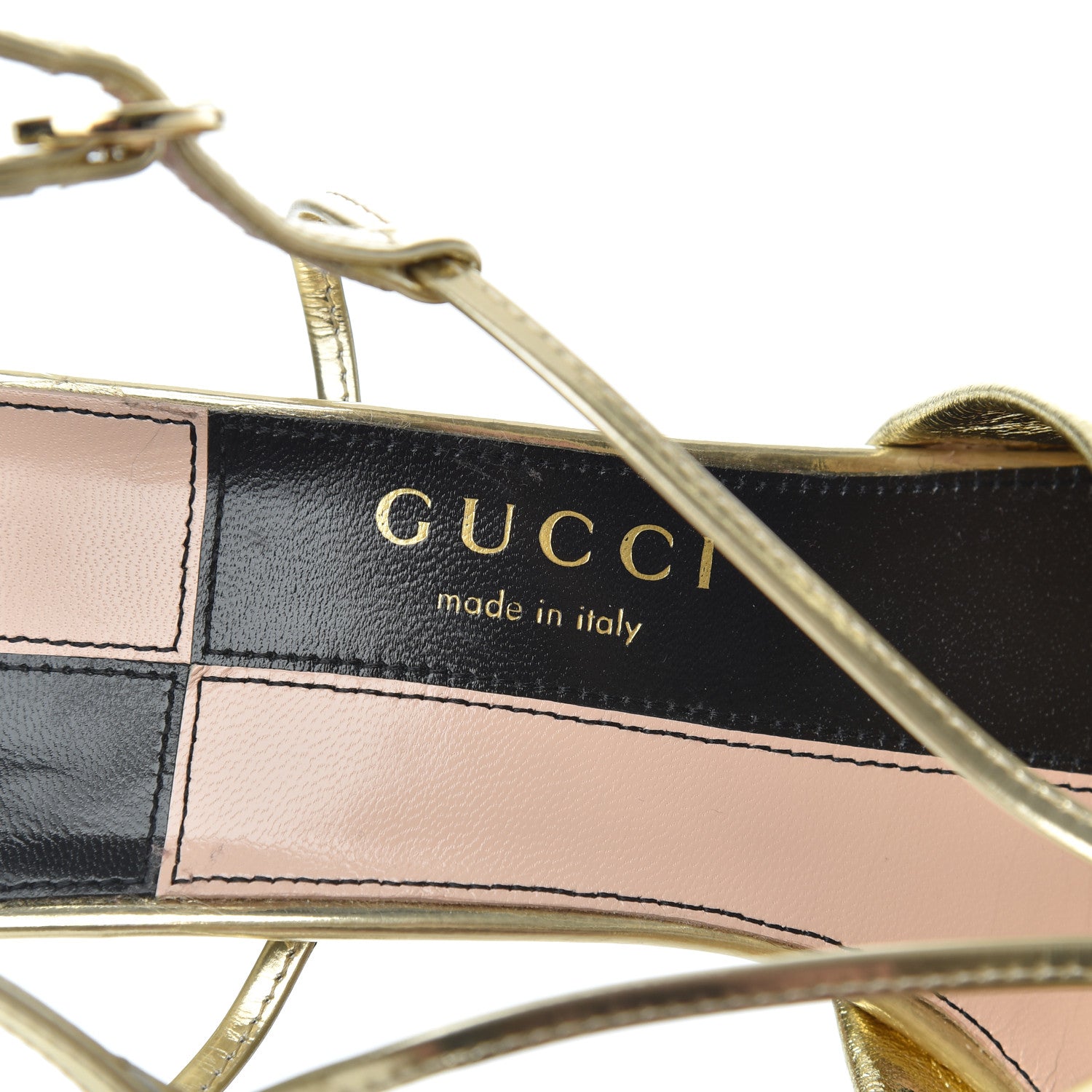 Gucci Metallic Nappa Bow Daphne High Heel Sandals 37.5 Platino 6 of 17