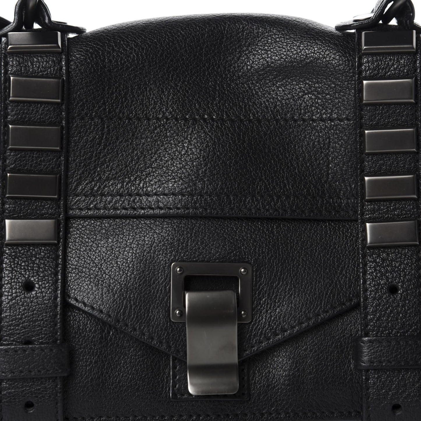 Lambskin Stud Tiny PS1 Satchel Black