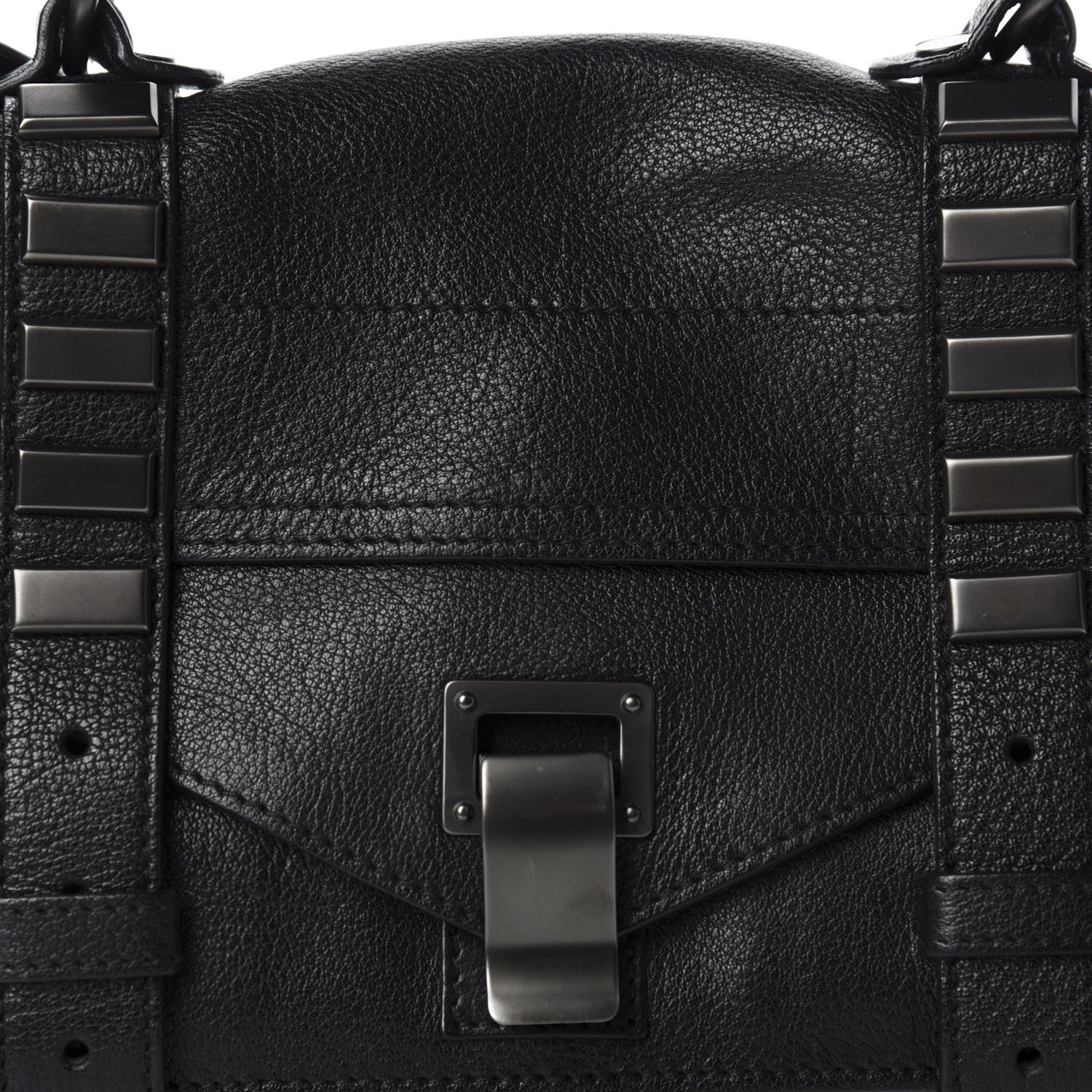 Proenza Schouler Lambskin Stud Tiny PS1 Satchel Black 11 of 11