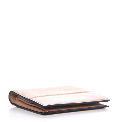 Miu Miu Goatskin Madras City Calf Compact Wallet Cammeo 4 of 8