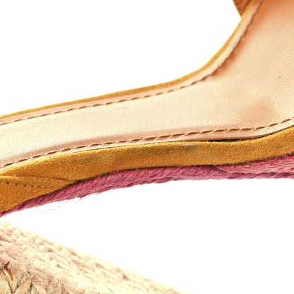 Saint Laurent Suede Riviera 105 Espadrille Sandals 37 Multicolor 10 of 13
