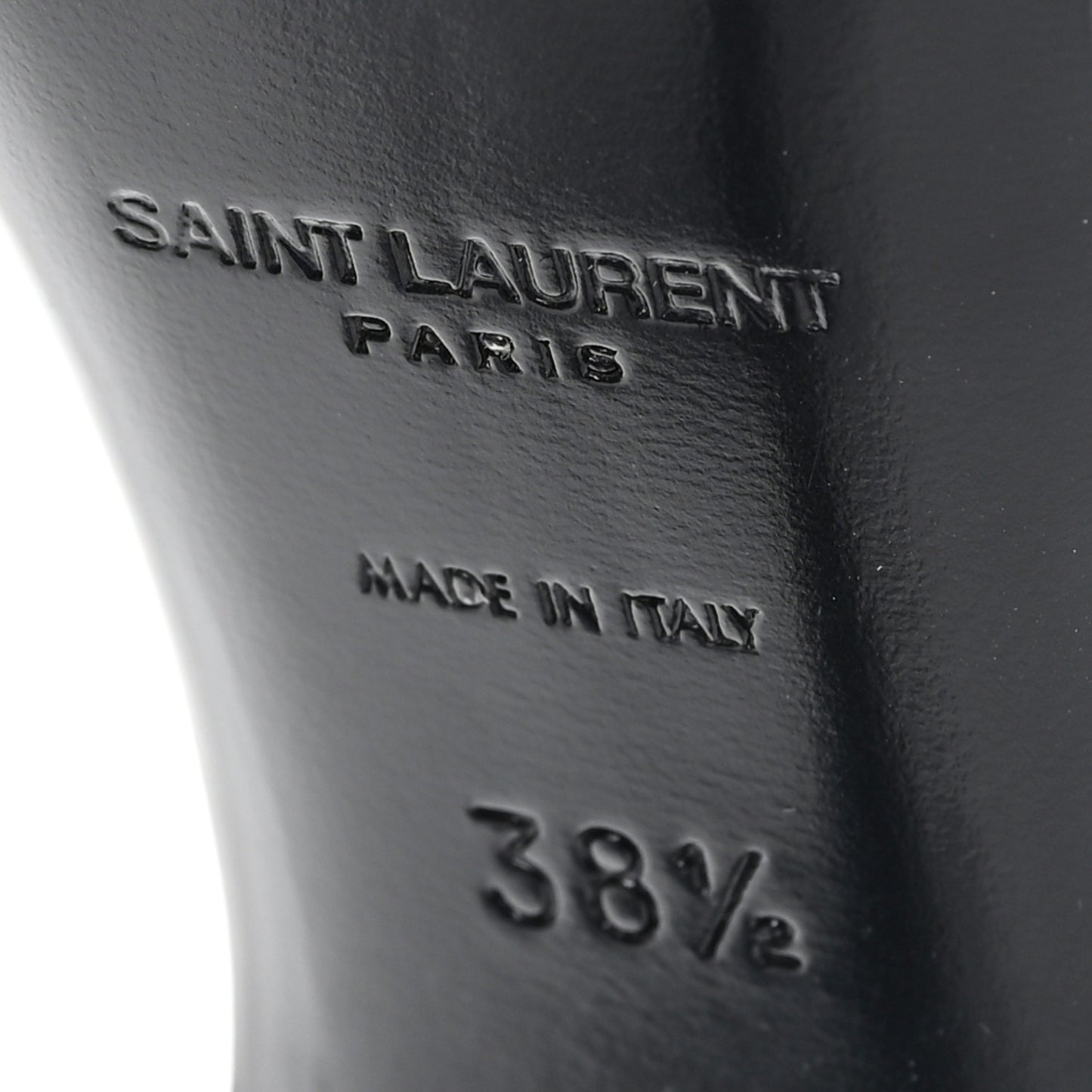 Patent Calfskin Opyum 110 Sandals 38.5 Black