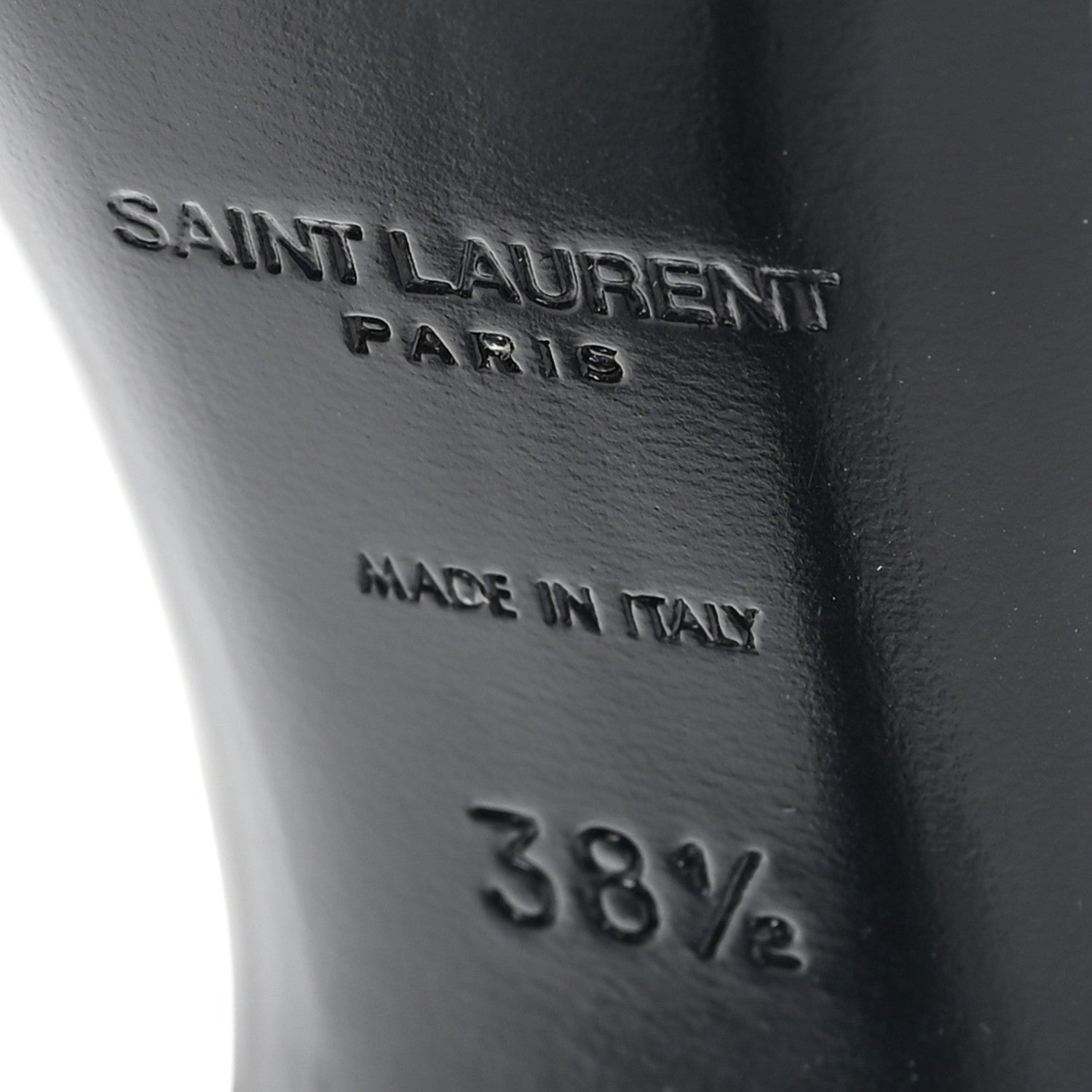 Saint Laurent Patent Calfskin Opyum 110 Sandals 38.5 Black 7 of 10