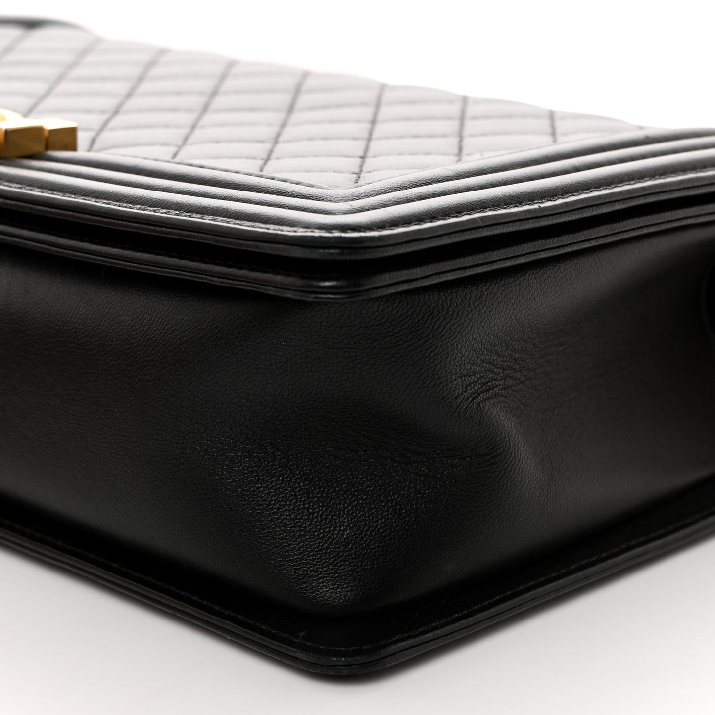 Calfskin Quilted New Medium Boy Flap Black