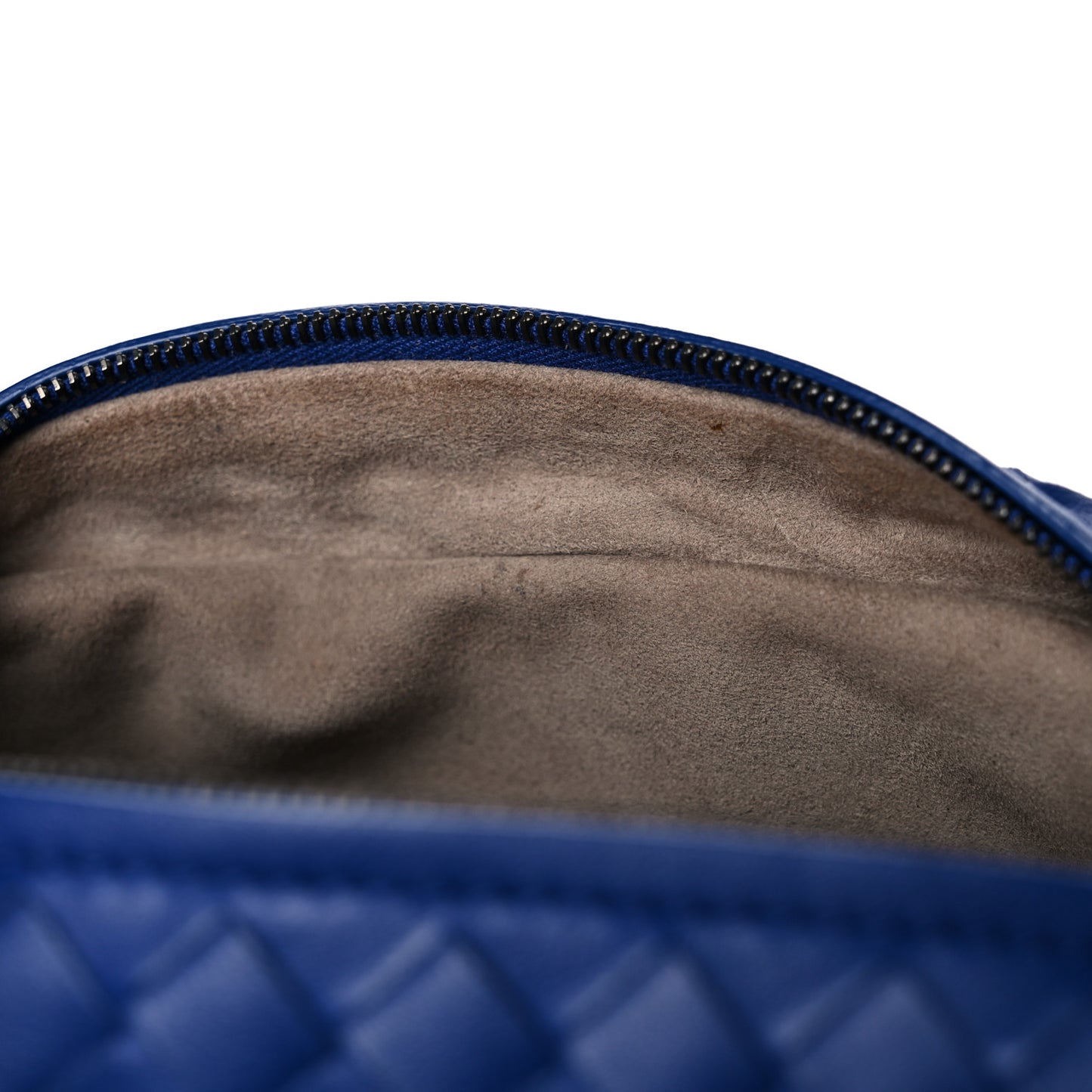 Nappa Intrecciato Small Chain Crossbody Cobalt