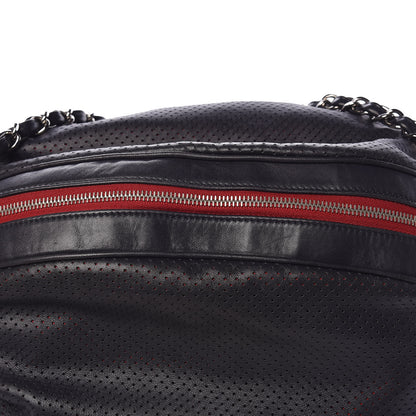 Chanel Lambskin Perforated Baseball Spirit Ligne Bag Navy 12 of 12