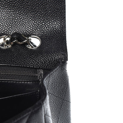 Chanel Caviar Quilted Jumbo Single Flap Black 14 of 15