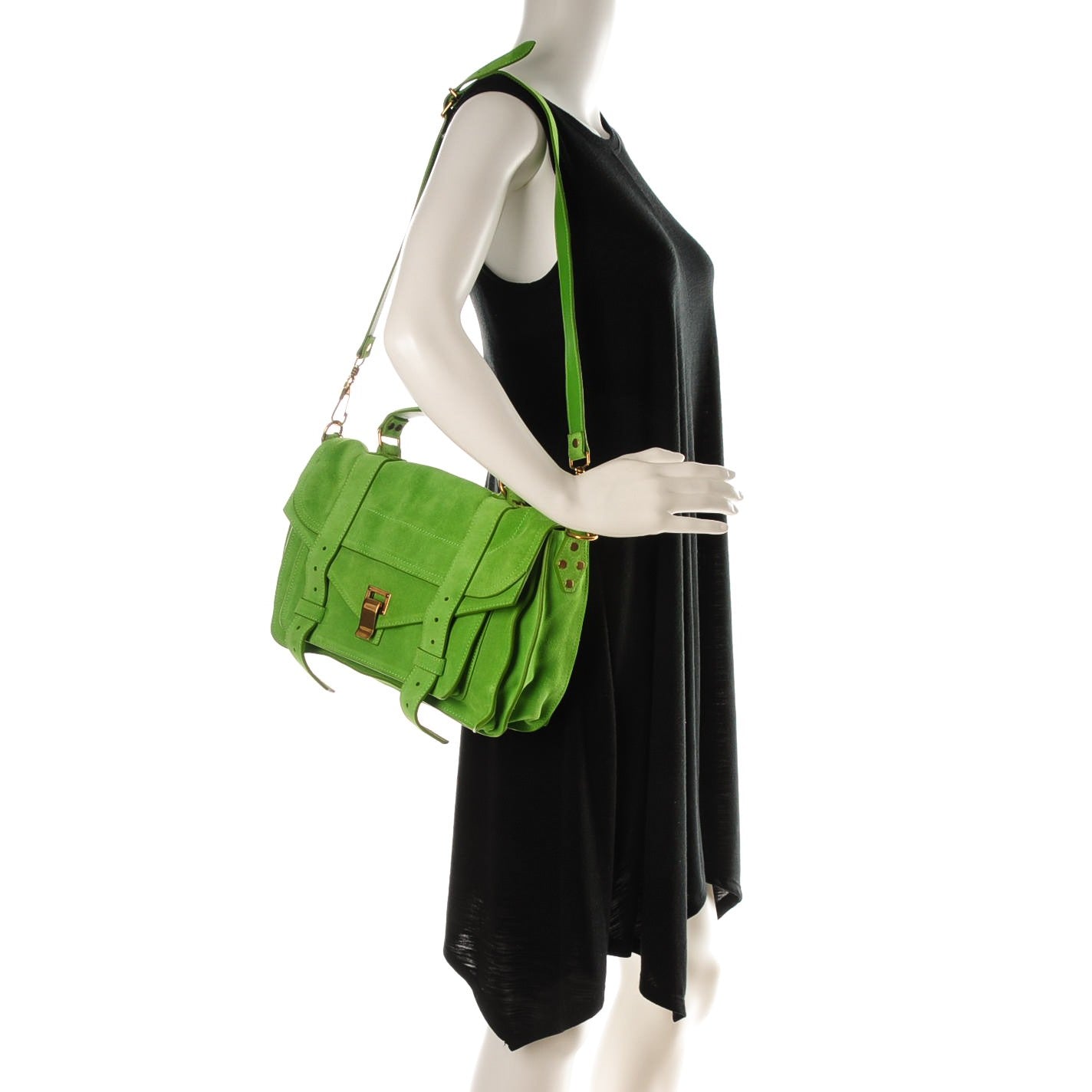 Suede PS1 Medium Satchel Tropical Green