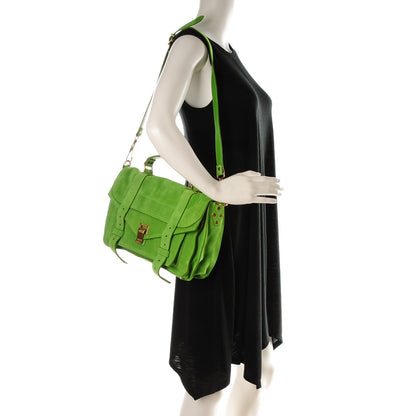 Proenza Schouler Suede PS1 Medium Satchel Tropical Green 2 of 8