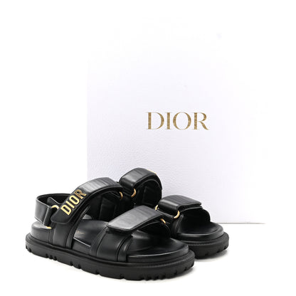 Christian Dior Lambskin Dioract 10mm Sandals 35 Black 10 of 10