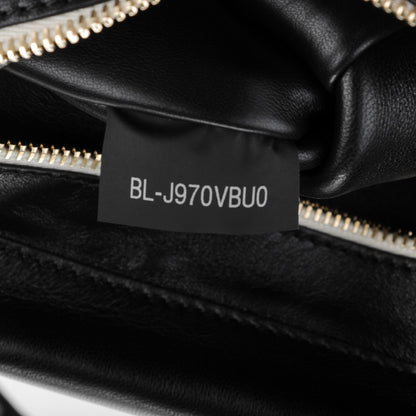 Valentino Garavani Vitello Monochrome Medium Rockstud Tote Black Light Ivory 7 of 7