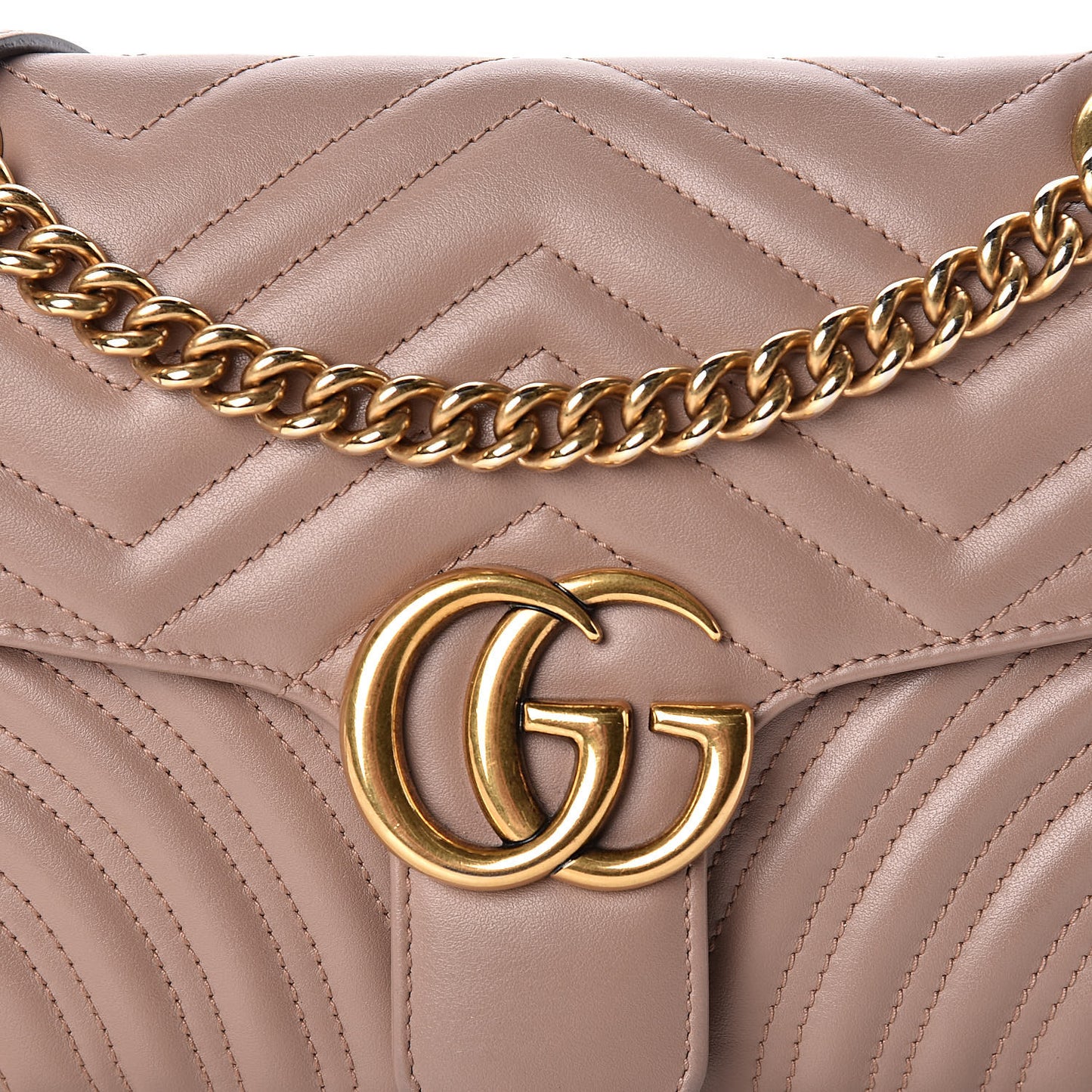 Calfskin Matelasse Small GG Marmont Shoulder Bag Porcelain Rose