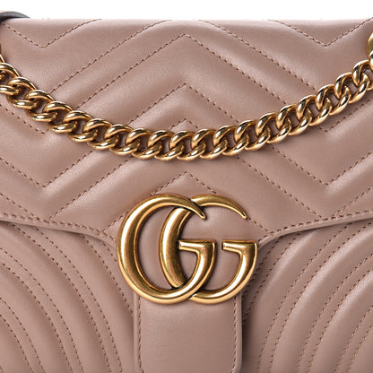 Gucci Calfskin Matelasse Small GG Marmont Shoulder Bag Porcelain Rose 8 of 10