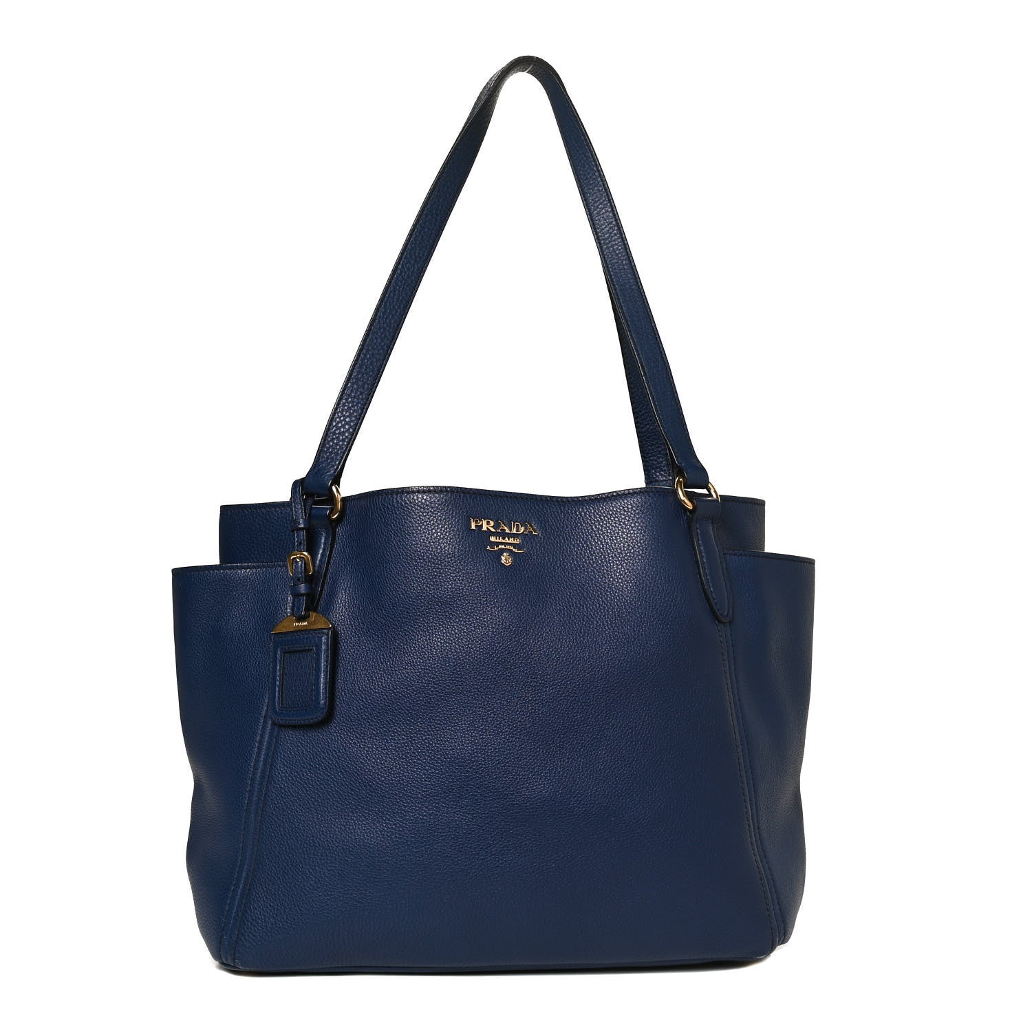 Prada Vitello Daino Side Pocket Tote Inchiostro 1 of 12