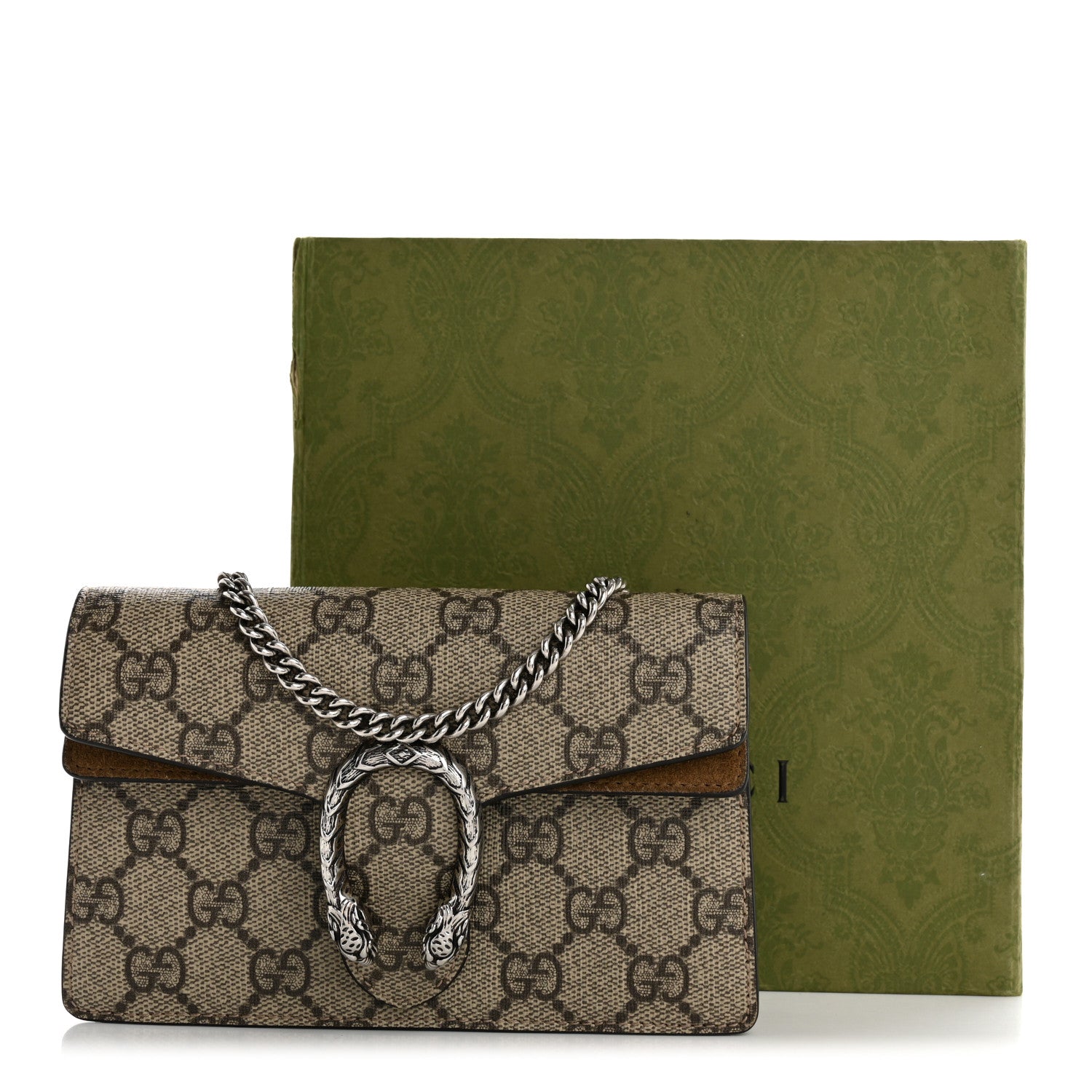 Gucci GG Supreme Monogram Super Mini Dionysus Shoulder Bag Taupe 13 of 13