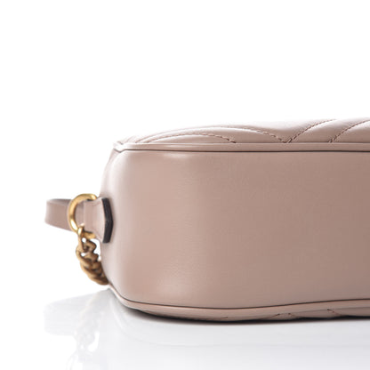 Gucci Calfskin Matelasse Small GG Marmont Chain Shoulder Bag Porcelain Rose 8 of 9