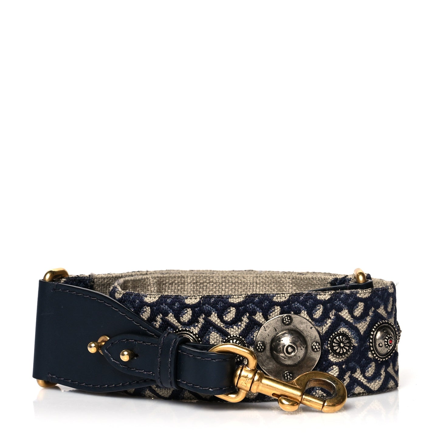 Oblique Studded Shoulder Strap Blue