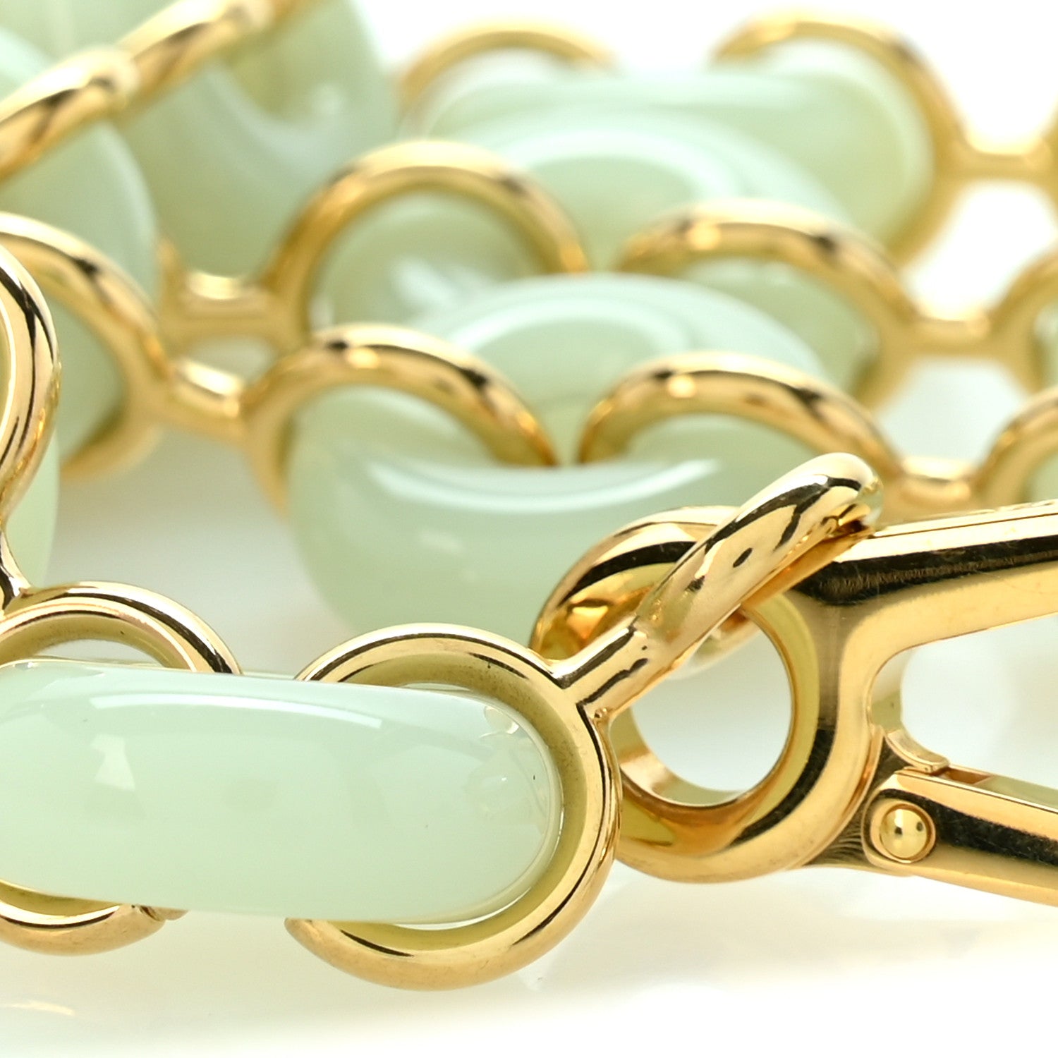 Loewe Brass Donut Chain Shoulder Strap Light Green 4 of 5