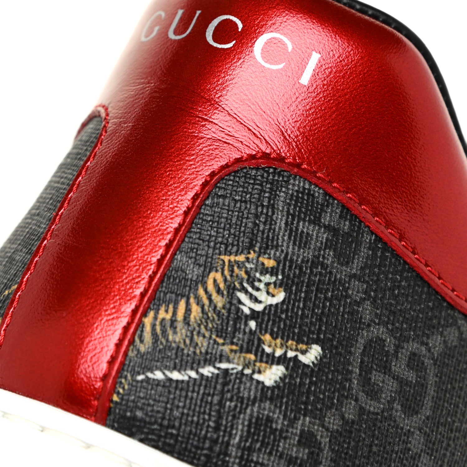 Gucci GG Supreme Monogram Tiger Ayers Web Mens New Ace Sneakers 9 Black 15 of 18