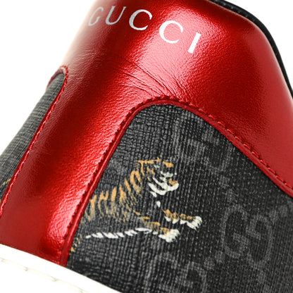 Gucci GG Supreme Monogram Tiger Ayers Web Mens New Ace Sneakers 9 Black 15 of 18