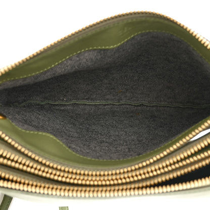Celine Lambskin Small Trio Crossbody Bag Sage 7 of 11