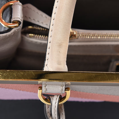 Fendi Vitello Elite Monster Petite 2Jours Tote Multicolor Black Grigio Polvere Multicolor 10 of 15