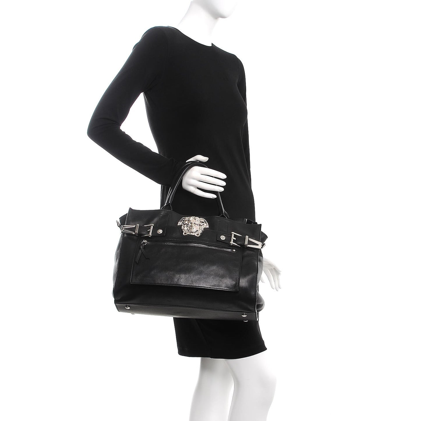 Calfskin Large Palazzo Empire Bag Black