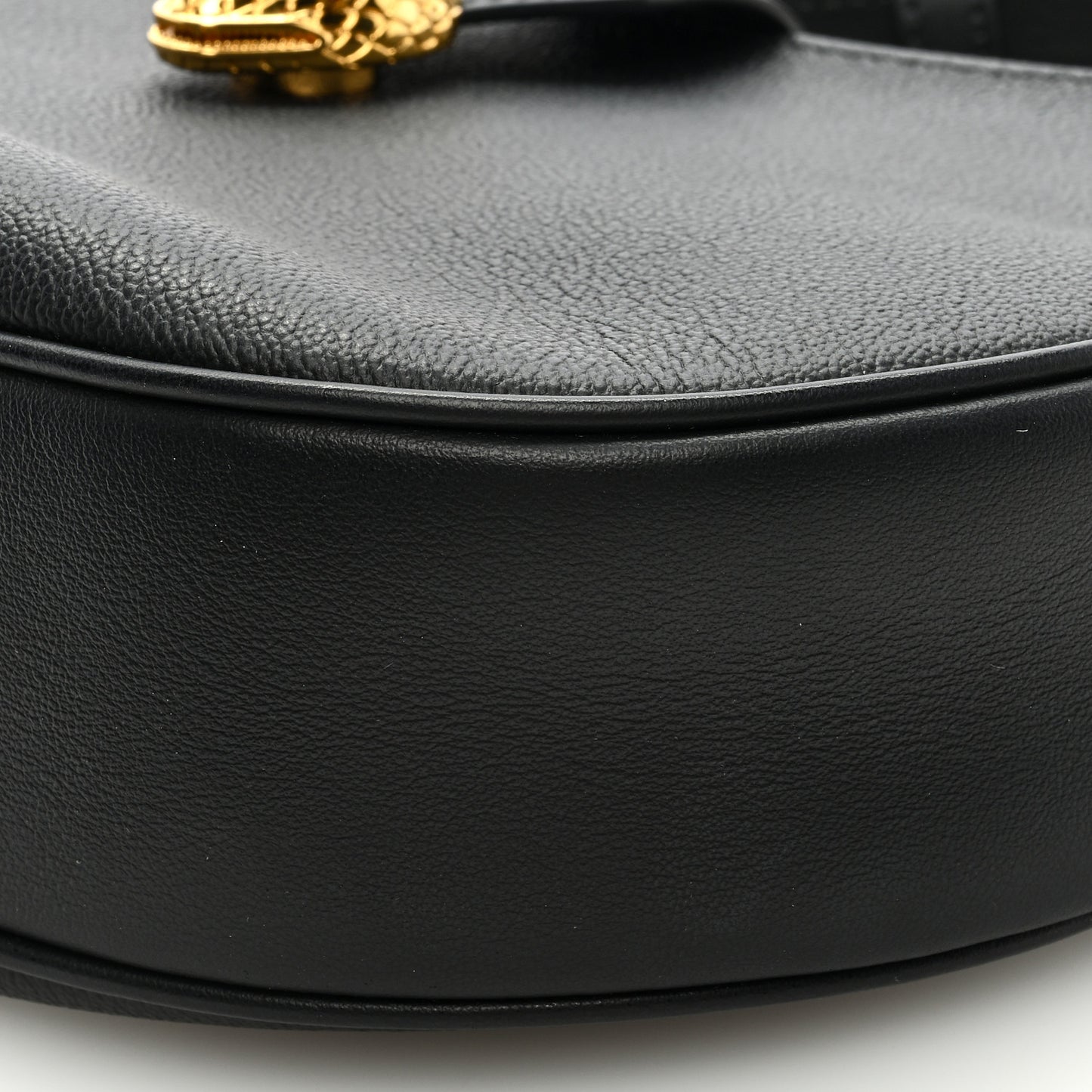 Urban Grain Smooth Calfskin Serpenti Ellipse Shoulder Bag Black