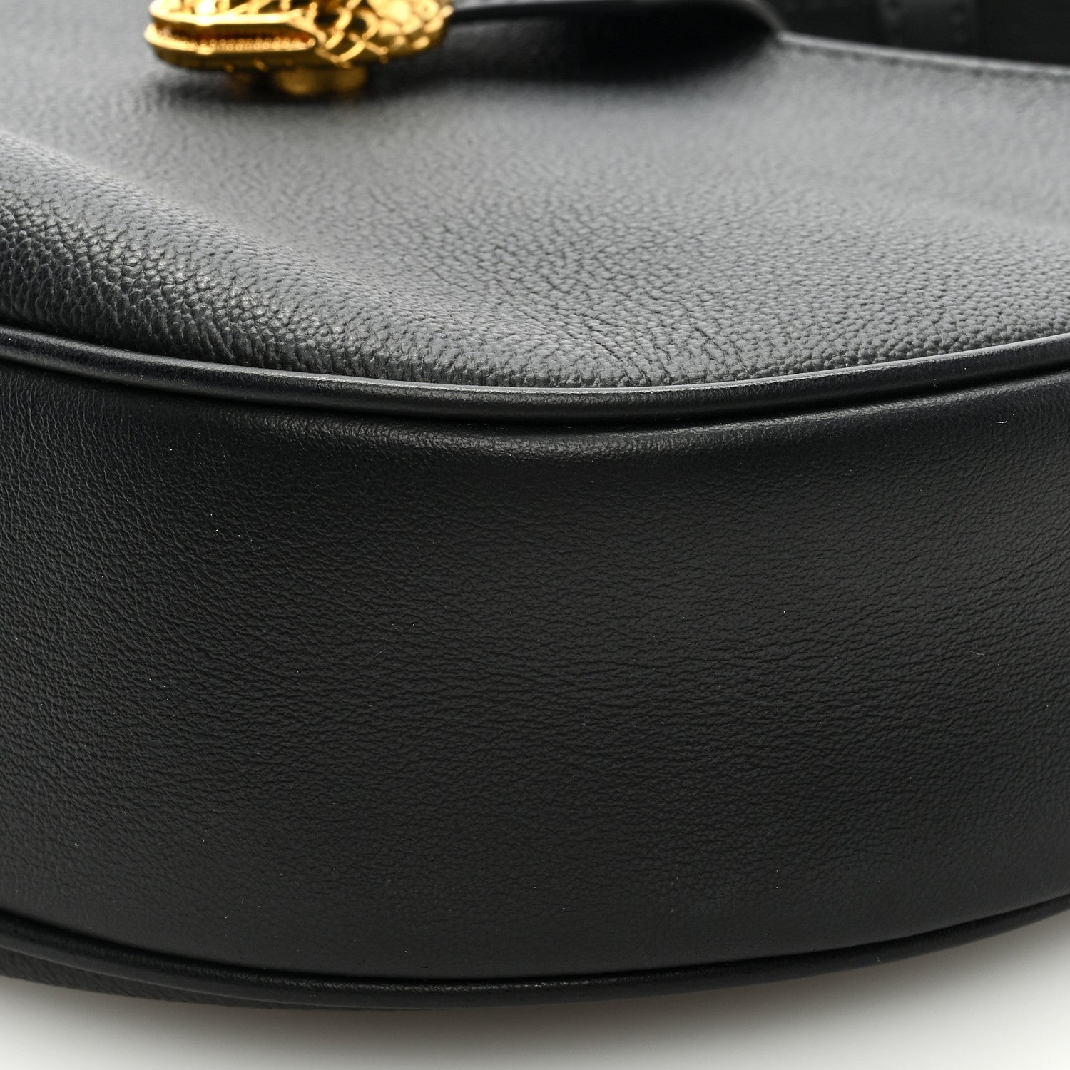 Bulgari Urban Grain Smooth Calfskin Serpenti Ellipse Shoulder Bag Black 8 of 8