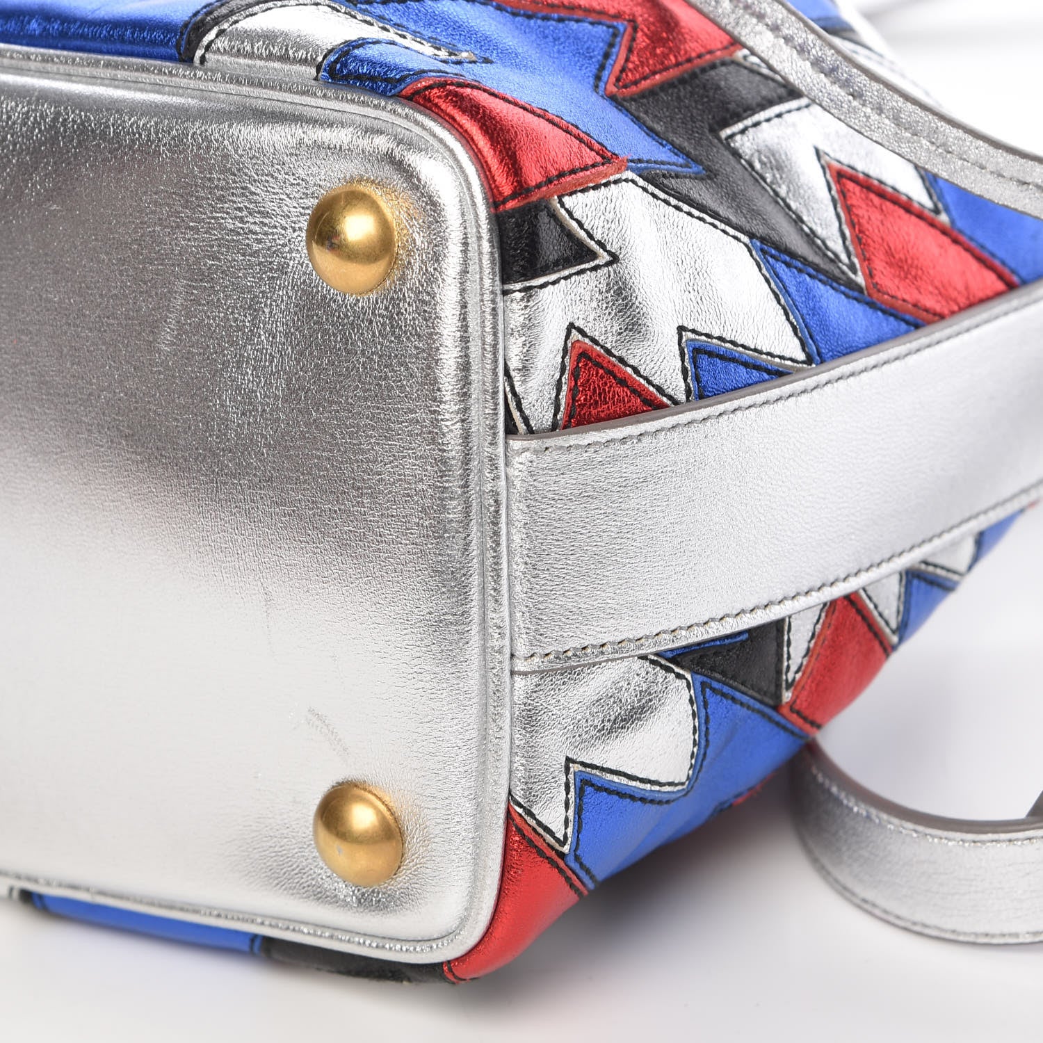 Saint Laurent Calfskin Patchwork Small Emmanuelle Bucket Bag 9 of 10