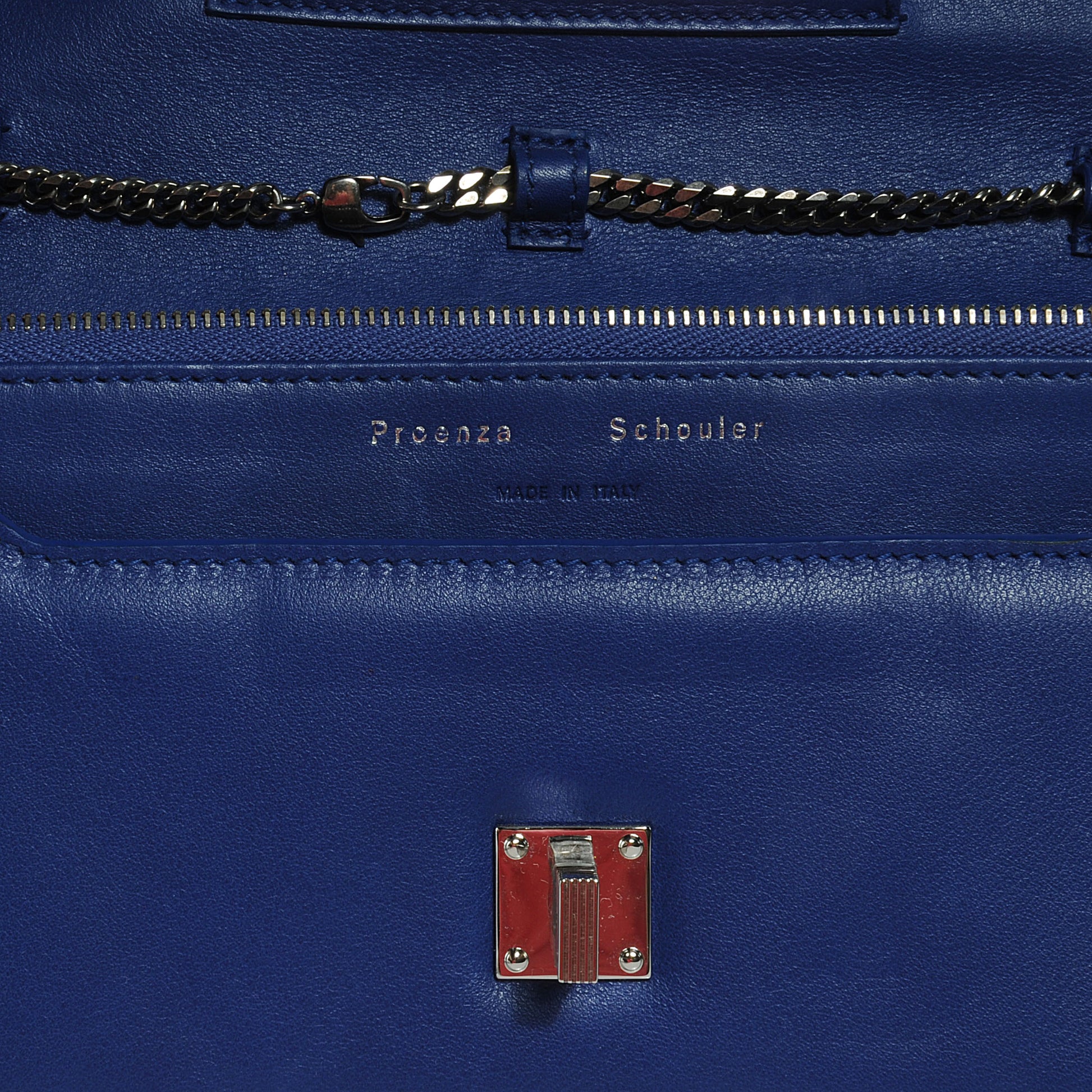 Proenza Schouler Leather PS11 Chain Wallet Royal Blue 6 of 6