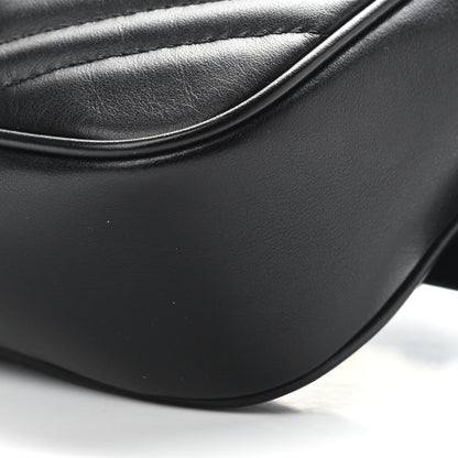 Gucci Calfskin Matelasse Mens GG Marmont Belt Bag 80 32 Black 9 of 11