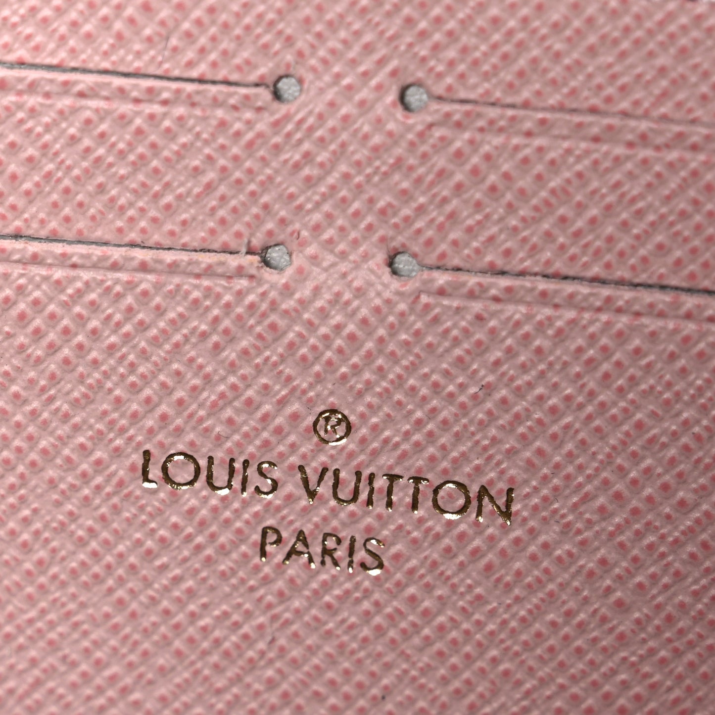Damier Ebene Clemence Wallet Rose Ballerine