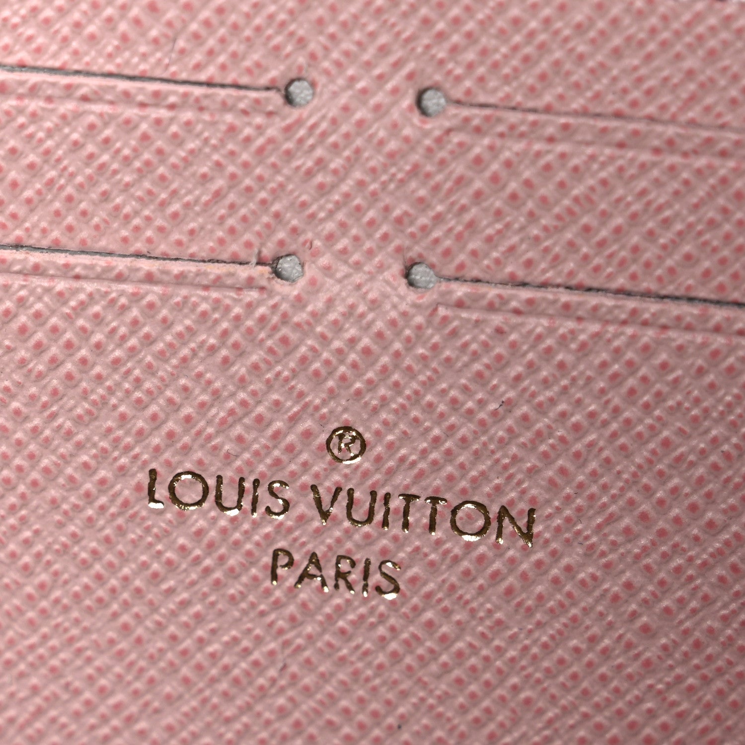 Louis Vuitton Damier Ebene Clemence Wallet Rose Ballerine 6 of 7