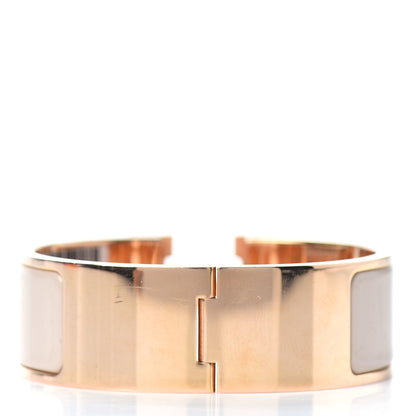 Hermes Enamel Wide Clic Clac H Bracelet PM Beige Rose 3 of 4