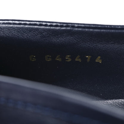 Chanel Lambskin Quilted CC Turnlock Loafers 38 Navy 7 of 9