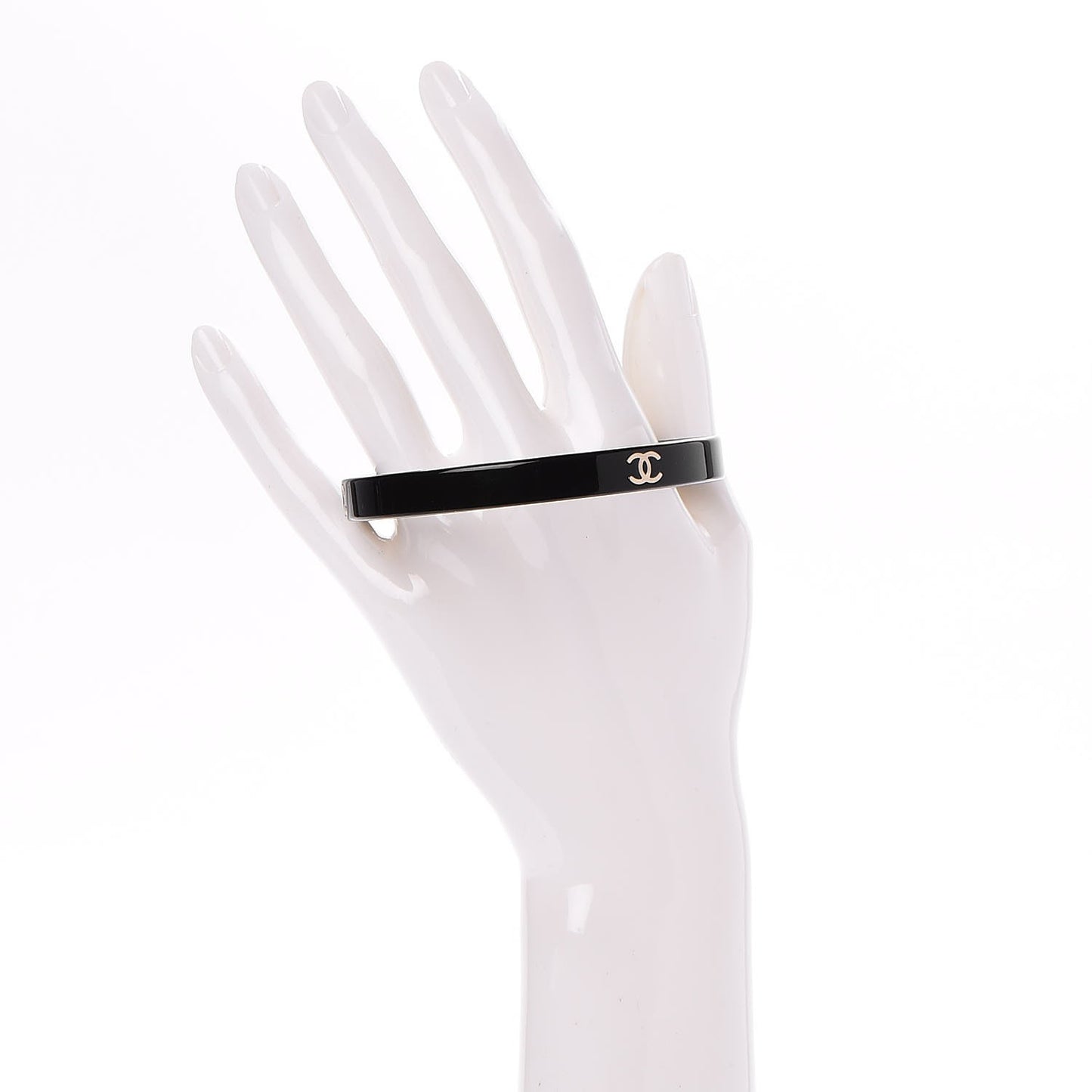 Resin Metal CC Bangle Black