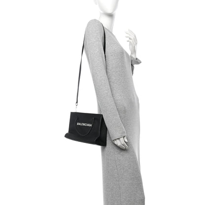 Balenciaga Calfskin Logo Shopping S Tote Black White 2 of 13