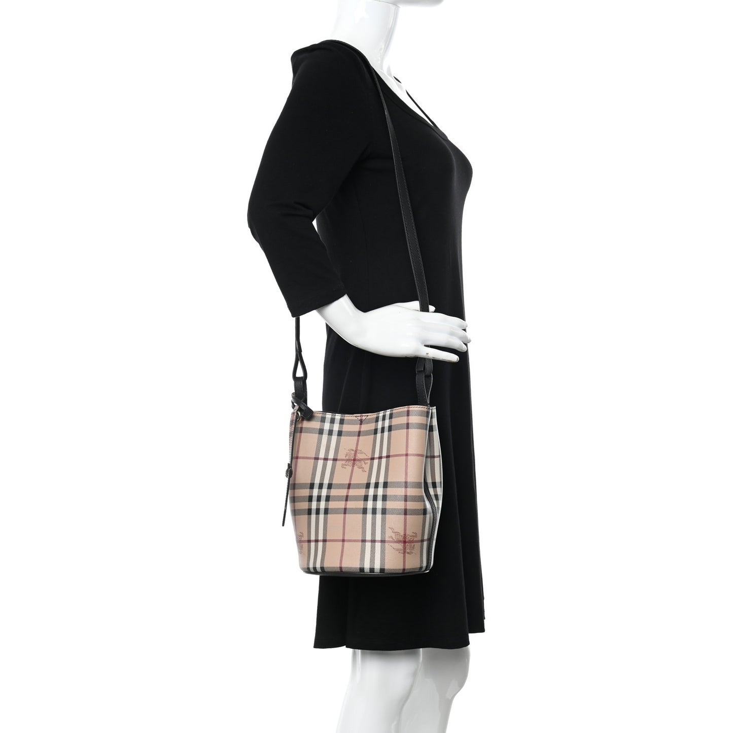 Haymarket Check Colours Small Lorne Bucket Crossbody Black